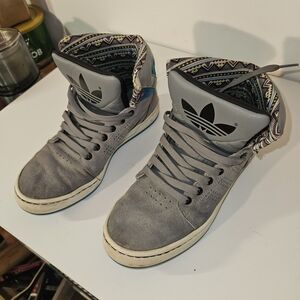 Adidas Kids Gray High-Top Sneakers